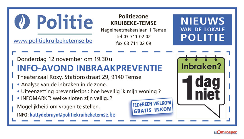 Info-avond inbraken 2015